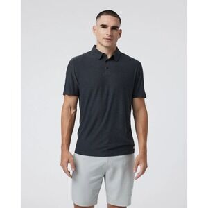 Vuori Men's Strato Tech Polo Charcoal Heather XL Performance Athletic Golf